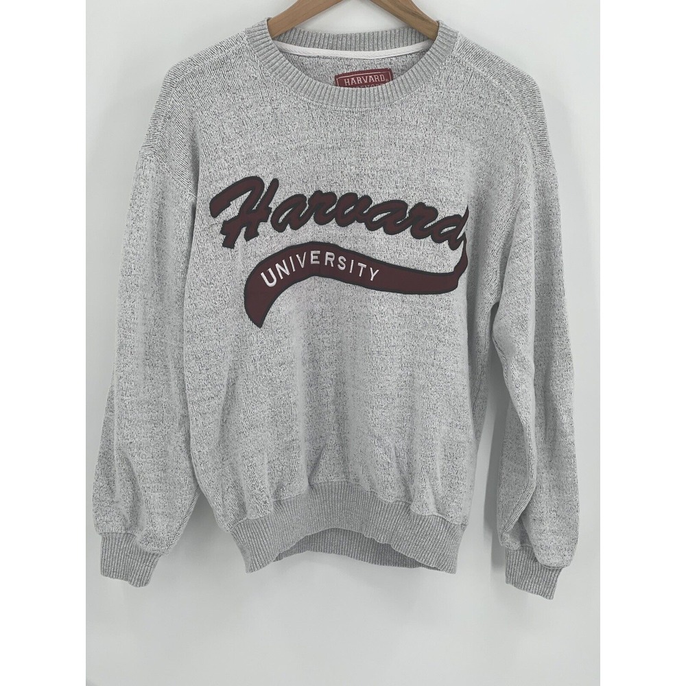 Vintage Harvard Sweater Sweatshirt Medium Men's Gray‎